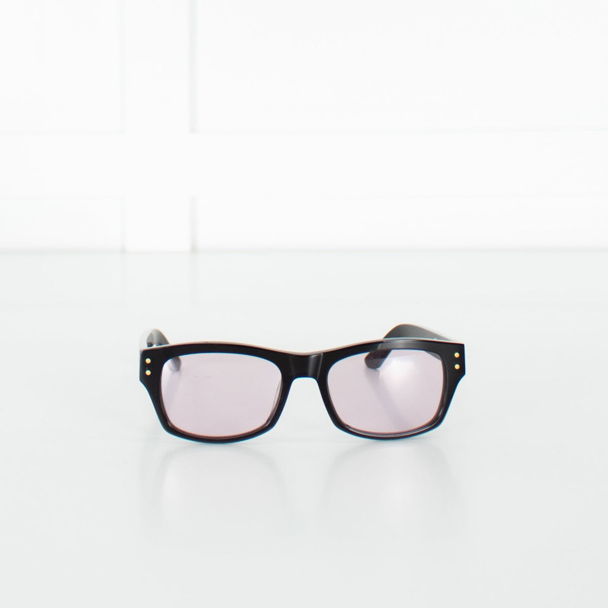 Sub Sun Black Sunglasses With Rose Clear Lenses