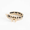 Chanel Gold Woven Diamante Embellished CC Hoop Earrings