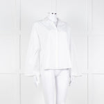 Vince White Shirt With Gather Pull Sleeves