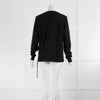 Chanel Black Camelia Cotton Drawstring Sweatshirt