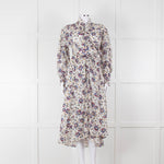 Isabel Marant Etoile White Blue Red Floral Wrap Cotton Dress
