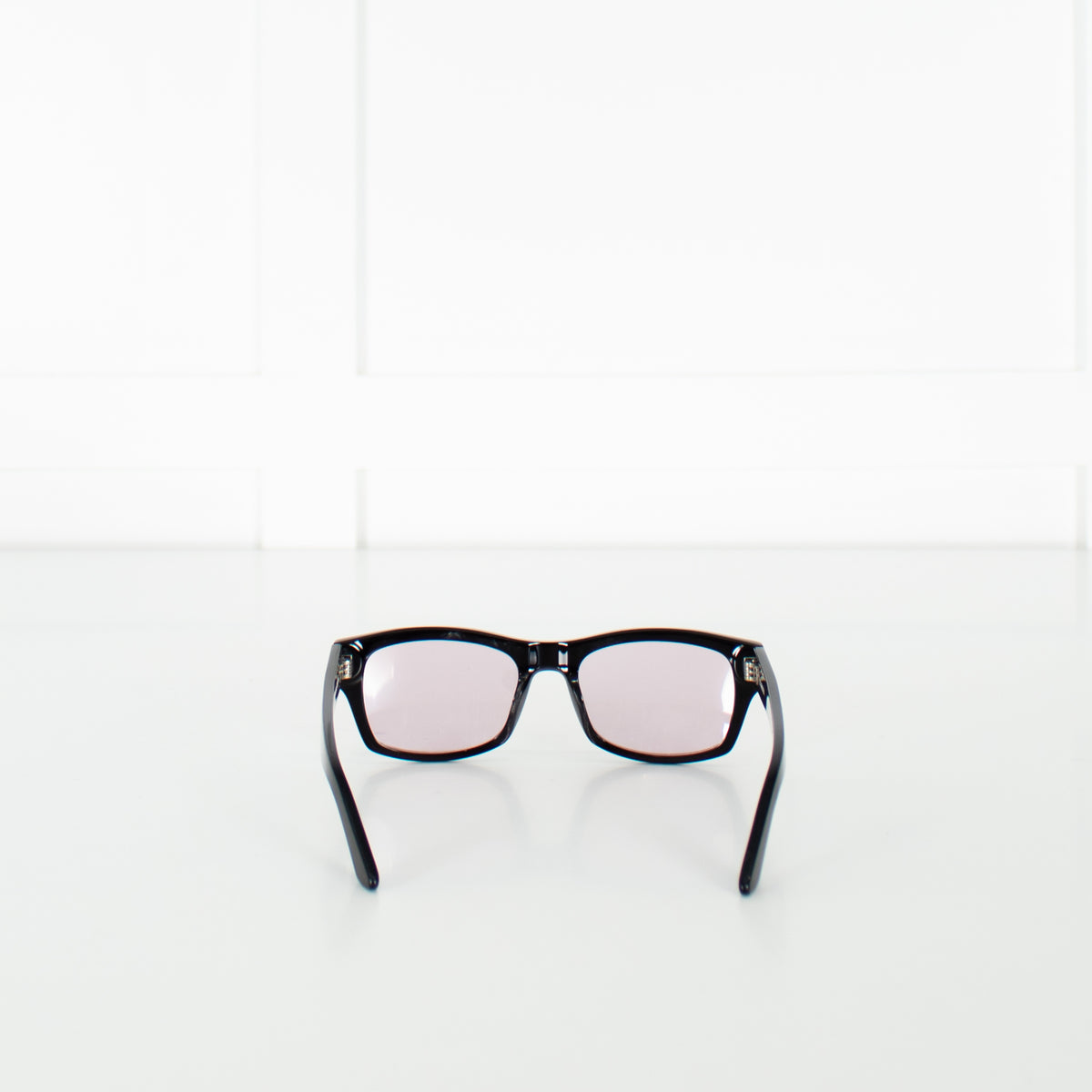 Sub Sun Black Sunglasses With Rose Clear Lenses