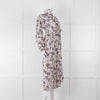 Isabel Marant Etoile White Blue Red Floral Wrap Cotton Dress