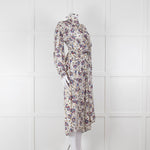 Isabel Marant Etoile White Blue Red Floral Wrap Cotton Dress