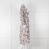 Isabel Marant Etoile White Blue Red Floral Wrap Cotton Dress