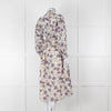 Isabel Marant Etoile White Blue Red Floral Wrap Cotton Dress