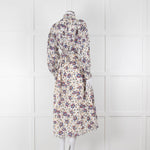 Isabel Marant Etoile White Blue Red Floral Wrap Cotton Dress