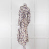 Isabel Marant Etoile White Blue Red Floral Wrap Cotton Dress