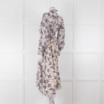 Isabel Marant Etoile White Blue Red Floral Wrap Cotton Dress
