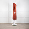 Vince Rust Coloured Silk Wrap Dress