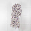 Isabel Marant Etoile White Blue Red Floral Wrap Cotton Dress