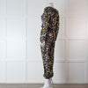 Ridley Black Multi Colour Floral Print Silk Jumpsuit
