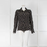 Isabel Marant  Black Top With Beige Floral Print