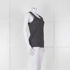 Issey Miyake Pleats Please Grey Pleated Sleeveless Top