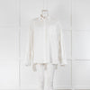 Max Mara White Lace Up Shoulder Shirt