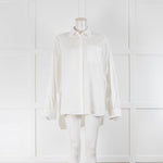 Max Mara White Lace Up Shoulder Shirt