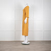 Haight Mustard  Yellow Wrap Dress with 3/4 Sleeves