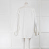 Max Mara White Lace Up Shoulder Shirt