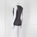 Issey Miyake Pleats Please Grey Pleated Sleeveless Top