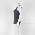 Issey Miyake Pleats Please Grey Pleated Sleeveless Top
