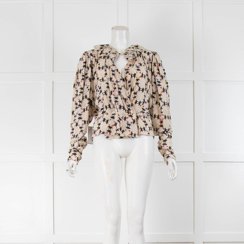 Isabel Marant Patterned Frill Blouse