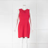 Sandro Raspberry Red Bow Detail Sleeveless Shift Dress