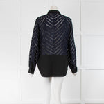 Phillip Lim Navy Zebra Slash Shirt