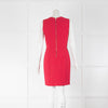 Sandro Raspberry Red Bow Detail Sleeveless Shift Dress