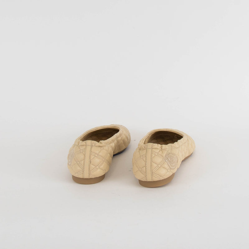 Burberry Sadler Quilted Ballet Flat in Clay