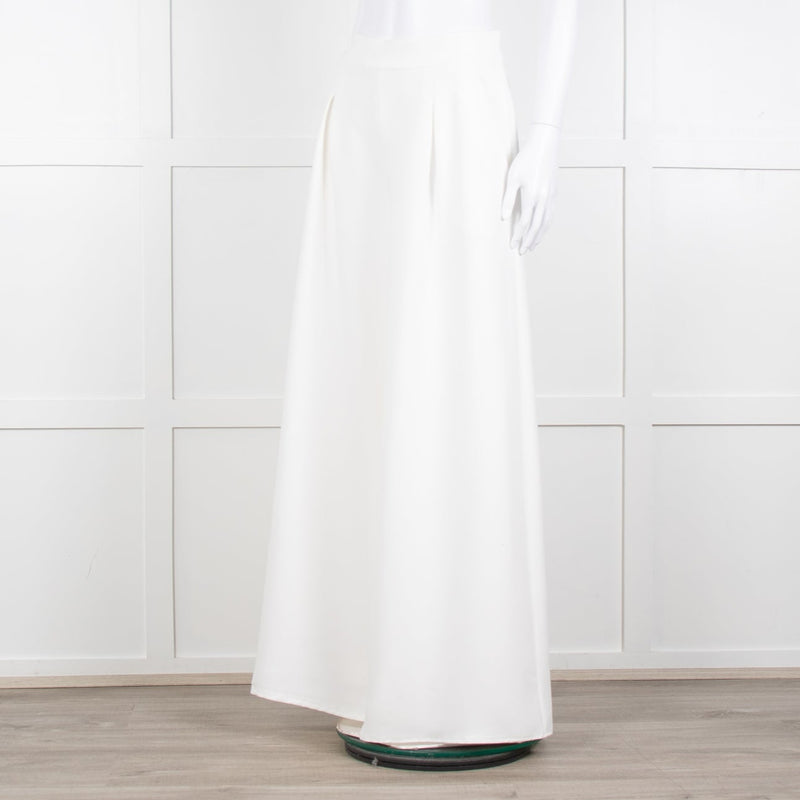 Catherine Deane White Tailored Wide Leg Trousers