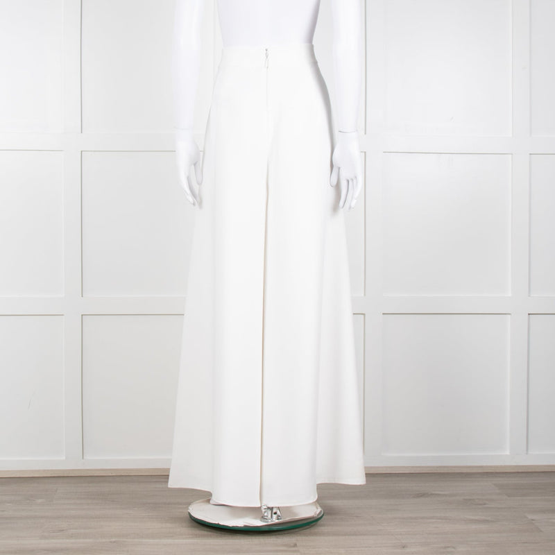 Catherine Deane White Tailored Wide Leg Trousers