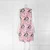 Diane Von Furstenberg Pink Black  Floral Print Shift Dress