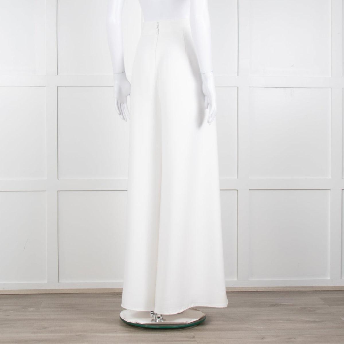 Catherine Deane White Tailored Wide Leg Trousers