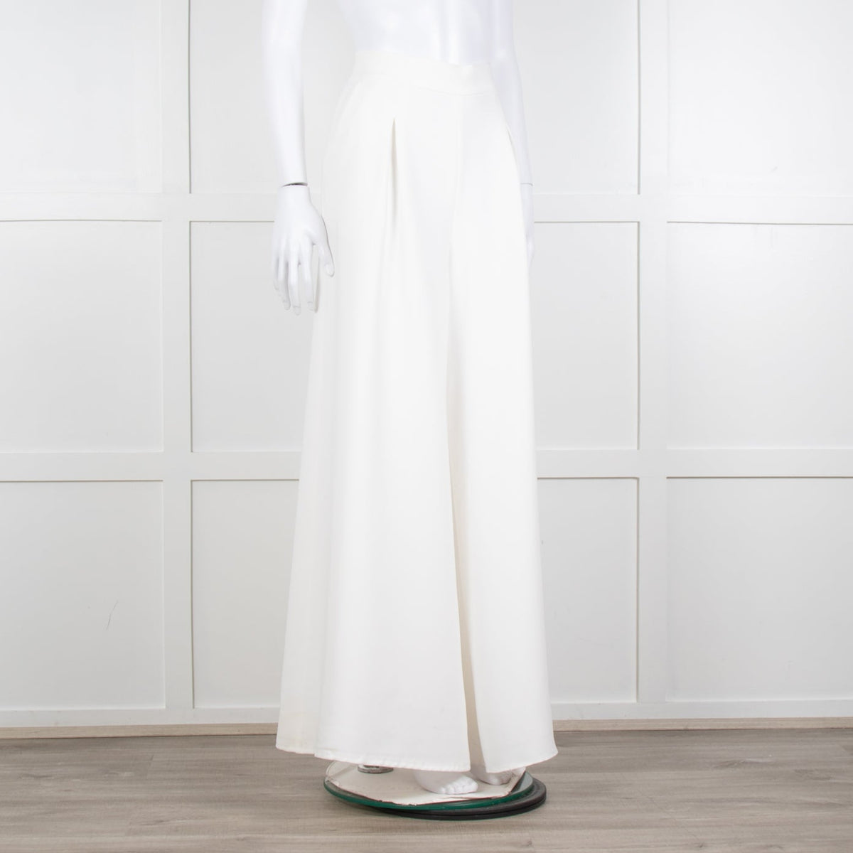 Catherine Deane White Tailored Wide Leg Trousers