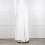 Catherine Deane White Tailored Wide Leg Trousers