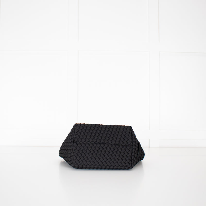 Naghedi Black Woven Small St Barths Top Handle Tote Bag