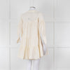 Shona Joy Cream Broderie Tiered Mini Dress