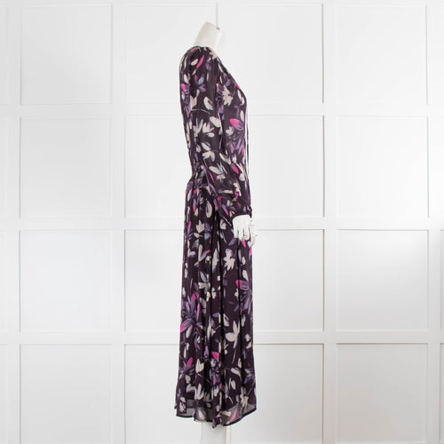Bella Dahl Purple Floral Maxi Dress
