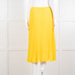 Polo Ralph Lauren Bright Yellow Pleated Midi Skirt