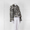Paule Ka Black and Cream Zebra Frock Jacket
