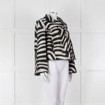 Paule Ka Black and Cream Zebra Frock Jacket