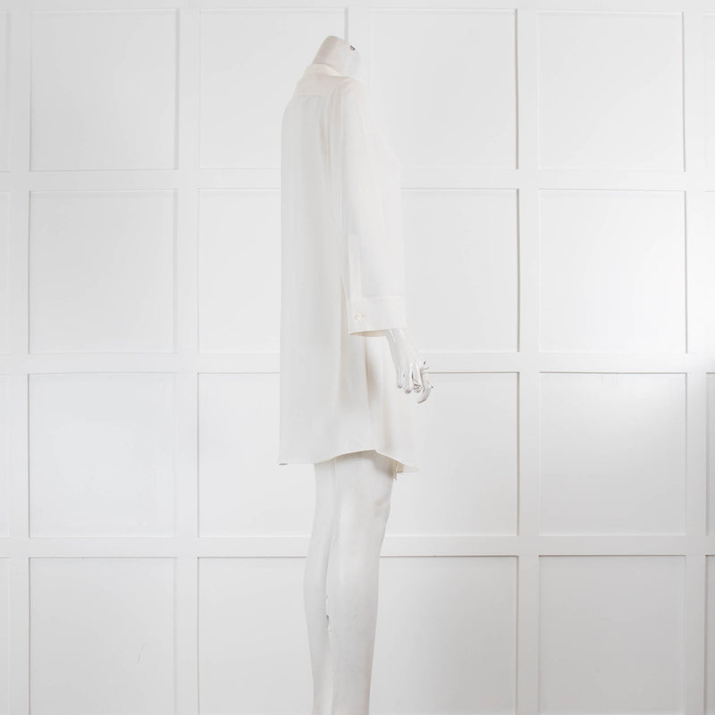 Michael Kors Cream Crepe Mini Shirt Dress