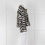 Paule Ka Black and Cream Zebra Frock Jacket