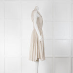 Jason Wu Light Grey Print Pleated Knee Length Dress