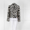 Paule Ka Black and Cream Zebra Frock Jacket