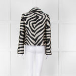 Paule Ka Black and Cream Zebra Frock Jacket