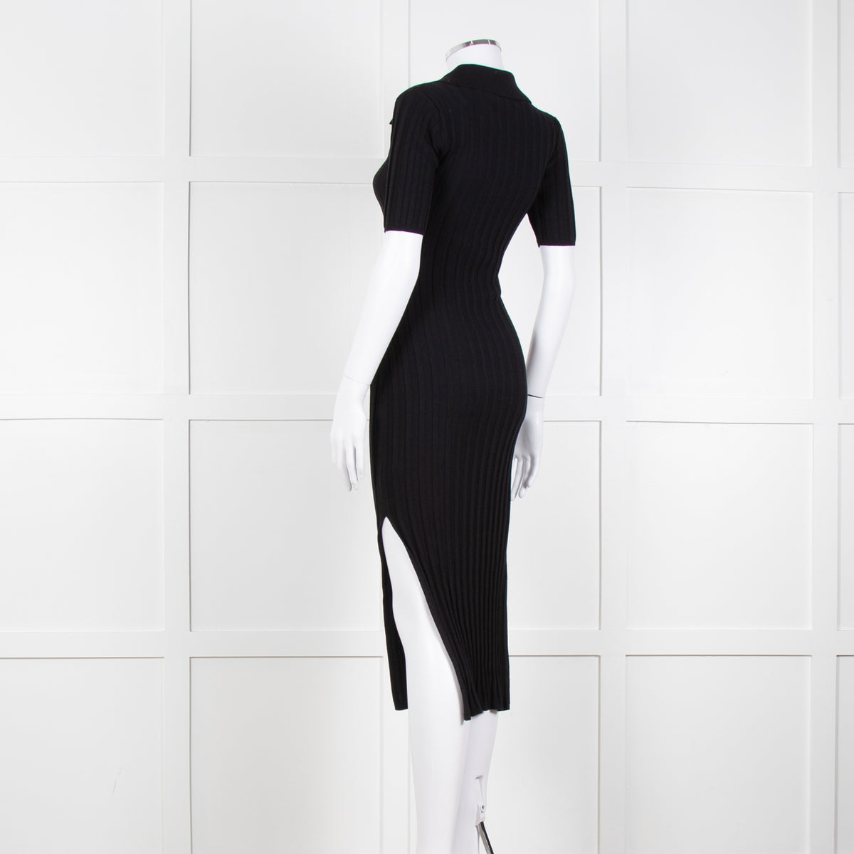 Magali Pascal Black Rib Knit Alanis Dress