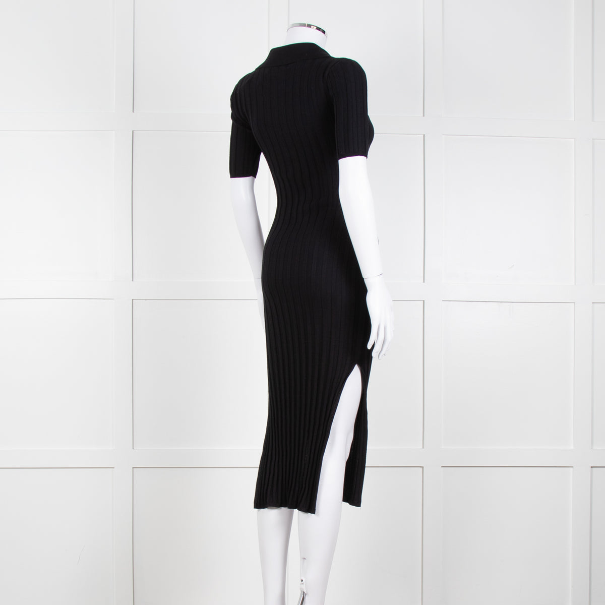 Magali Pascal Black Rib Knit Alanis Dress