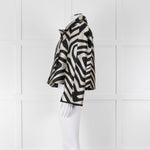 Paule Ka Black and Cream Zebra Frock Jacket