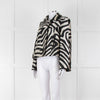 Paule Ka Black and Cream Zebra Frock Jacket
